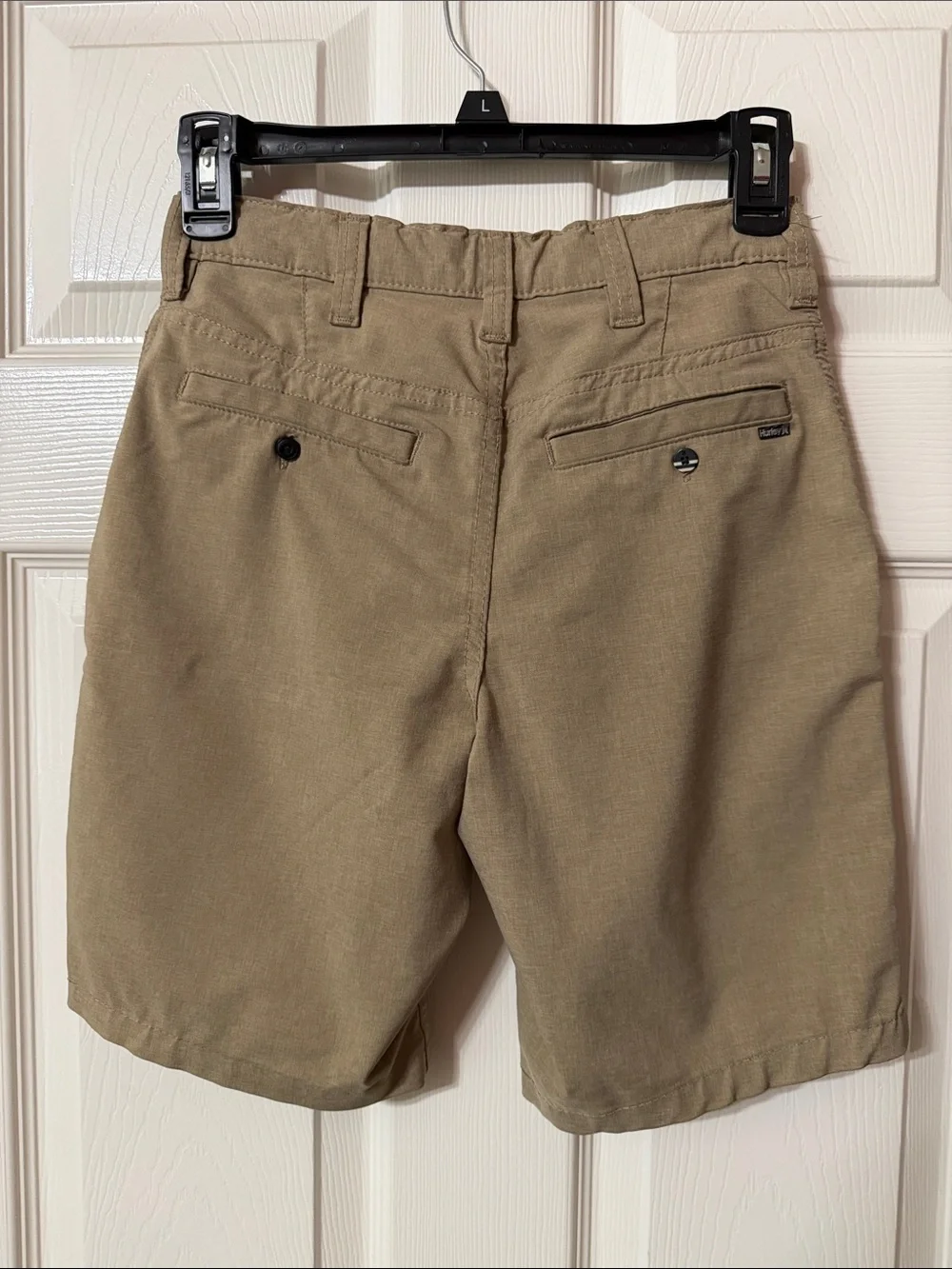Hurley Boys Size M (10/12) Tan Chino Shorts Adjustable Waist